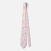 Pastel Retro Bloemendesign (10) Stropdas (Voorkant)
