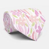 Pastel Retro Bloemendesign (10) Stropdas (Opgerold)