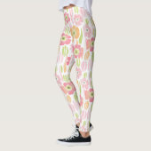Pastel Retro Bloemendesign (1) Leggings (Links)