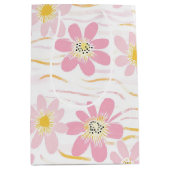 Pastel Retro Bloemendesign (4) Medium Cadeauzakje (Voorkant)