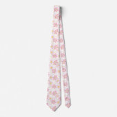 Pastel Retro Bloemendesign (4) Stropdas (Voorkant)