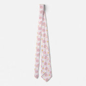 Pastel Retro Bloemendesign (4) Stropdas (Achterkant)