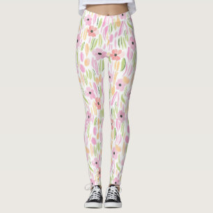 Pastel Retro Bloemendesign (5) Leggings