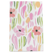 Pastel Retro Bloemendesign (5) Medium Cadeauzakje (Voorkant)