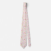Pastel Retro Bloemendesign (5) Stropdas (Voorkant)