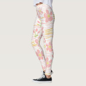 Pastel Retro Bloemendesign (6) Leggings (Links)