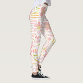 Pastel Retro Bloemendesign (6) Leggings (Rechts)