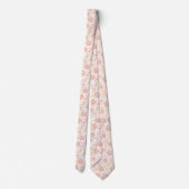 Pastel Retro Bloemendesign (6) Stropdas (Achterkant)