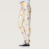 Pastel Retro Bloemendesign (7) Leggings (Links)
