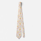 Pastel Retro Bloemendesign (7) Stropdas (Voorkant)