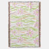 Pastel Retro Bloemendesign (8) Deken (Voorkant Verticaal)
