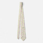 Pastel Retro Bloemendesign (8) Stropdas (Achterkant)