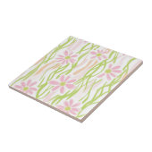 Pastel Retro Bloemendesign (8) Tegeltje (Zijkant)