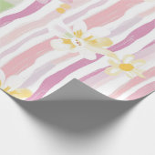 Pastel Retro Bloemmotief (9) Cadeaupapier (Hoek)