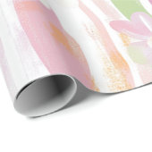 Pastel Retro Bloemmotief (9) Cadeaupapier (Rol Hoek)