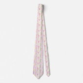 Pastel Retro Bloemmotief (9) Stropdas (Voorkant)