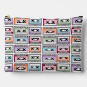 Pastel Retro Cassettebandjes Patroon Etui (Voorkant)