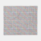 Pastel Retro Cassettebandjes Patroon Fleece Deken (Voorkant (Horizontaal))