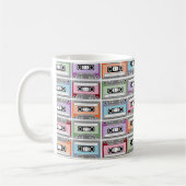 Pastel Retro Cassettebandjes Patroon Koffiemok (Links)