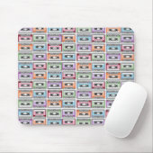 Pastel Retro Cassettebandjes Patroon Muismat (Met muis)