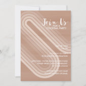 Pastel Retro Curvy Lines Champagne - Feestdag Kaart (Voorkant)