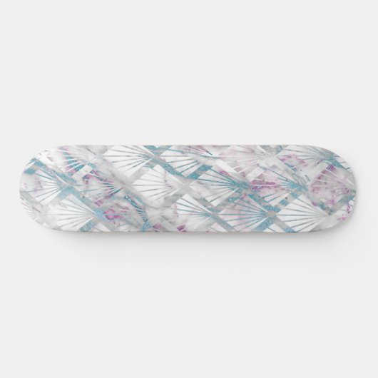 PASTEL RETRO DIAMOND MARBLE SKATEBOARD DECK (Horizontaal)