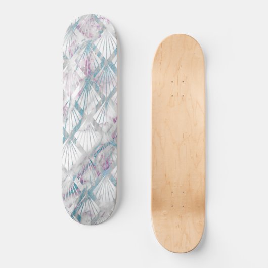 PASTEL RETRO DIAMOND MARBLE SKATEBOARD DECK (Voorkant)