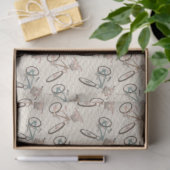 Pastel Retro-fietsen met bloemen Tissuepapier (Geschenk)