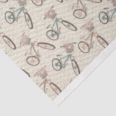 Pastel Retro-fietsen met bloemen Tissuepapier (Detail)