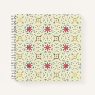 Pastel Retro Geometrisch Patroon Notitieboek