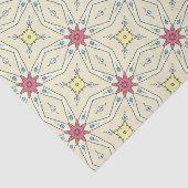 Pastel Retro Geometrisch Patroon Tissuepapier (Detail)