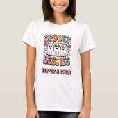 Pastel Retro Ghost Spooky Besties Kostuum T-shirt (Voorkant)