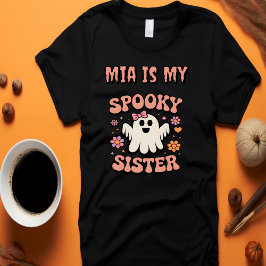 Pastel Retro Ghost Spooky Sister Schattige Hallowe T-shirt