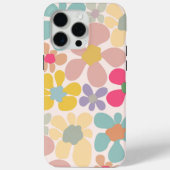 Pastel Retro golvende bloemen Case-Mate iPhone Case (Achterkant)