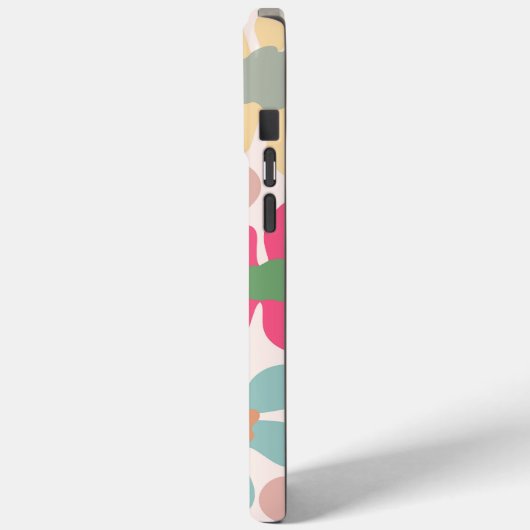 Pastel Retro golvende bloemen Case-Mate iPhone Case (Achterkant / Links)