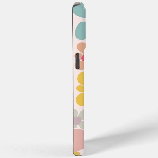 Pastel Retro golvende bloemen Case-Mate iPhone Case (Achterkant / Rechts)