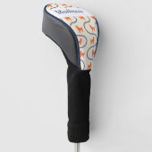 Pastel Retro Goudkleurige Retriever Golfpatroon Golfheadcover (Schuin)