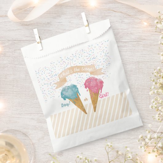 Pastel Retro Ice Cream Gender Reopenbaart Bedankzakje (Geknipt)