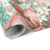 Pastel Retro-kerstvignet Cadeaupapier (Rol Hoek)