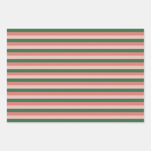 Pastel Retro-kerstvignet Inpakpapier Vel (Voorkant 2)