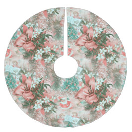 Pastel Retro-kerstvignet Kerstboom Rok