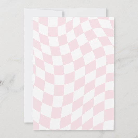 Pastel Retro Let's Schaats Verjaardagsfeest Kaart (Achterkant)