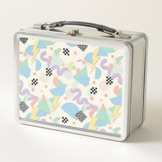 Pastel Retro Memphis Pattern Swirls (Voorkant)