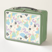 Pastel Retro Memphis Pattern Swirls (Voorkant)