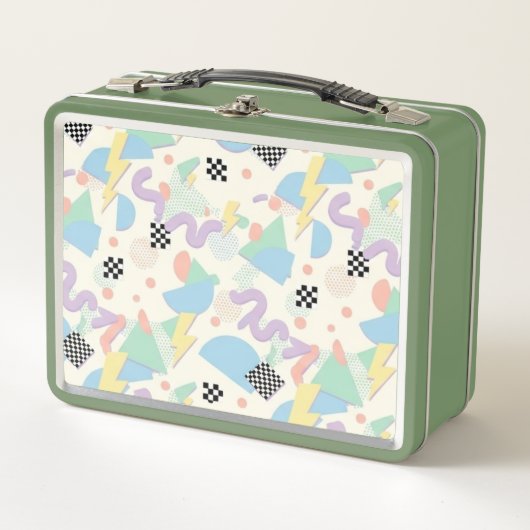 Pastel Retro Memphis Pattern Swirls (Voorkant)