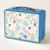 Pastel Retro Memphis Pattern Swirls (Achterkant)