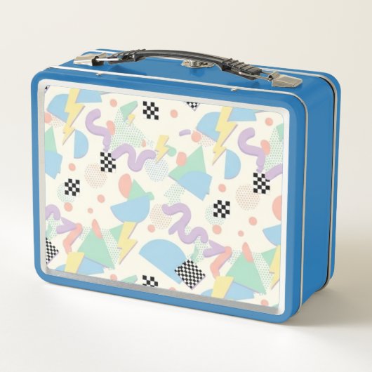 Pastel Retro Memphis Pattern Swirls (Achterkant)