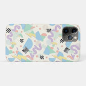 Pastel Retro Memphis Pattern Swirls Case-Mate iPhone Case (Achterkant (horizontaal))