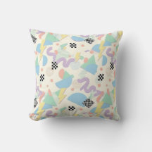 Pastel Retro Memphis Pattern Swirls