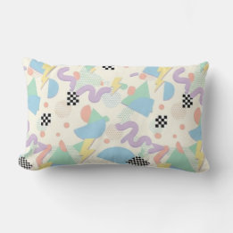 Pastel Retro Memphis Pattern Swirls Kussen